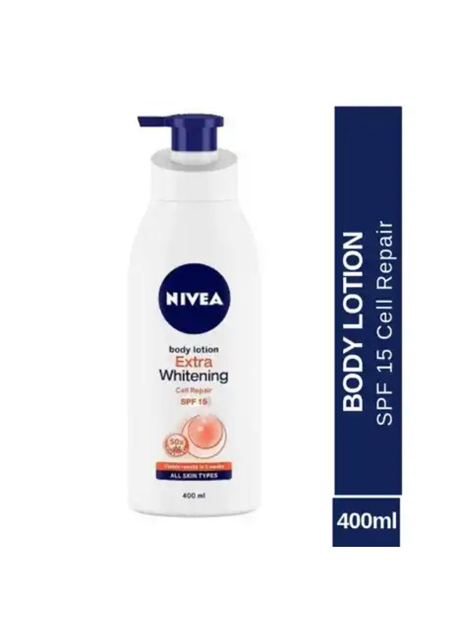 نيفيا لوشن نيفيا للجسم مع تأثير تفتيح إضافي (2 × 400 مل) (800 مل) - Image 4